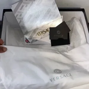 Versace | Shoes | Versace Mens Khaki And Black Geometric  display picture 3